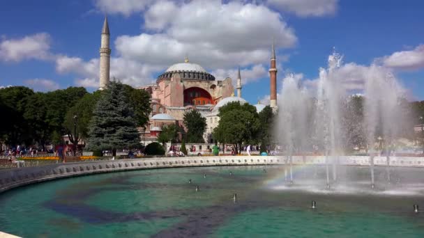 Istanbul Turquía Verano 2017 Mezquita Aya Sophia Estambul Pavo Video — Vídeos de Stock