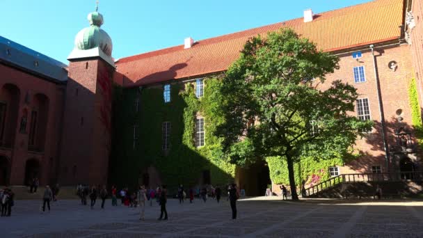 Stadhuis Stockholm Zweden Video Uhd — Stockvideo