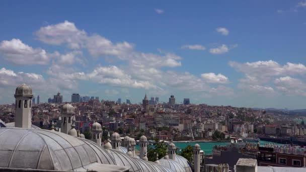 Het Oude Istanbul Bovenaanzicht Daken Van Huizen Turkije Video Uhd — Stockvideo