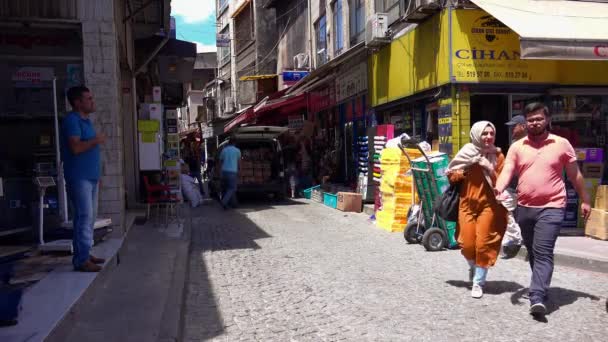 Stanbul Turkey Yaz 2017 Stanbul Merkezinde Pazar Hindi Video Uhd — Stok video