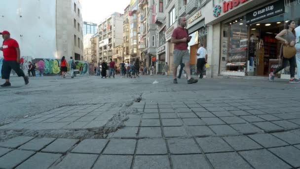 Stanbul Turkey Yaz 2017 Stanbul Stiklal Caddesi Hindi Video Uhd — Stok video