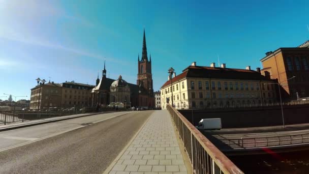 Riddarholmen Church Stockholm Suède Vidéo Uhd — Video