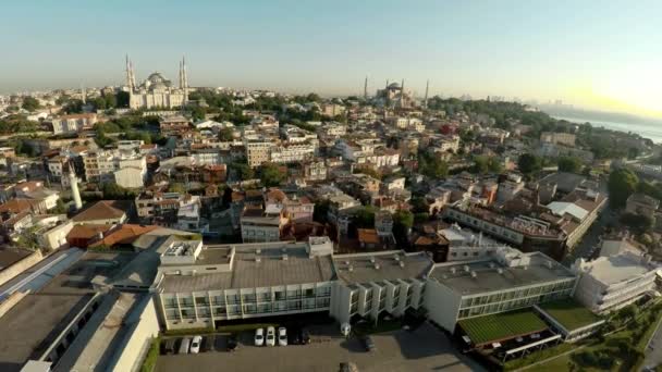 Luftaufnahme Hagia Sophia Istanbul Kathedrale Sankt Sophie Türkei Video Uhd — Stockvideo