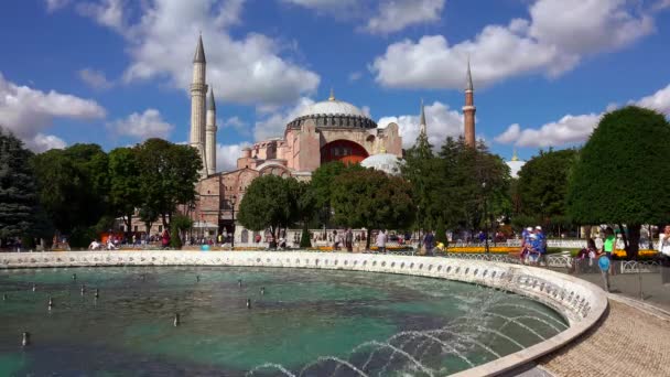 Istanbul Turkije Summer 2017 Aya Sophia Moskee Istanbul Turkije Video — Stockvideo