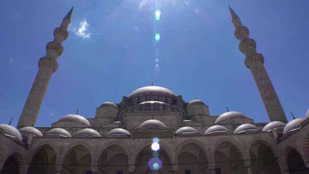 Mezquita Suleymaniye Estambul Turquía Video Uhd — Vídeos de Stock