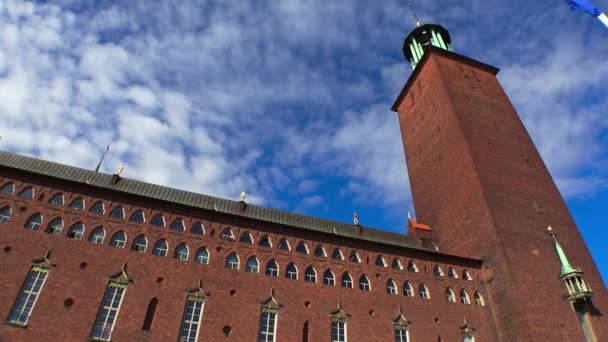 City Hall Stockholm Sweden Video Uhd — Stock Video