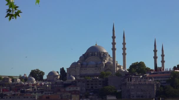 伊斯坦布尔 土耳其 2017年夏季 伊斯坦布尔市中心的古代清真寺 土耳其 Uhd视频 — 图库视频影像