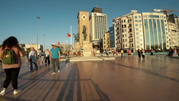 Taksim Platz Istanbul Türkei Video Uhd — Stockvideo