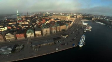 Stockholm. Eski kasaba. Mimarlık, eski evler, sokaklar ve mahalleler.