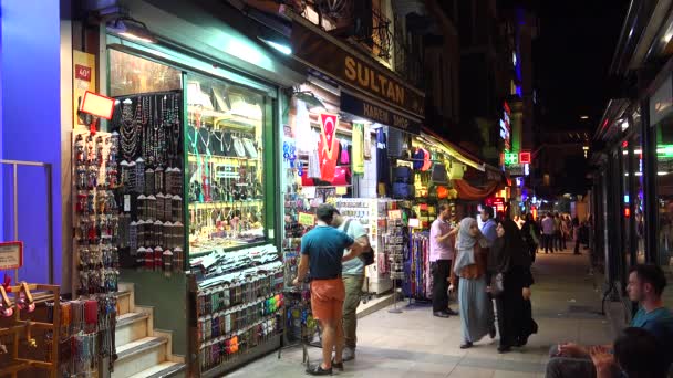 伊斯坦布尔 老伊斯坦布尔 老房子 街道和社区 土耳其 晚安4K Uhd视频 — 图库视频影像