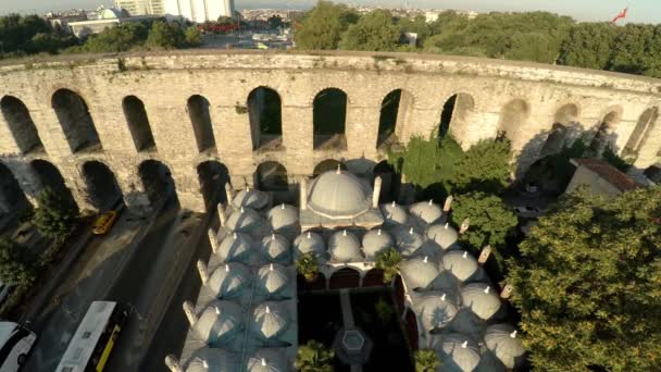 Вид Повітря Акведук Валенти Стамбулі Боздоян Кемері Римський Міст Туреччина — стокове відео
