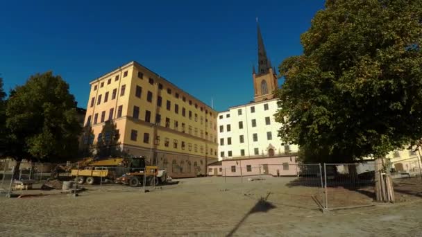 Stockholm Deki Riddarholmen Kilisesi Sveç Video Uhd — Stok video