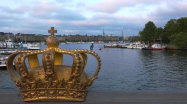 Stockholm, İsveç 'teki Skeppsholmen Adası' na. 4K 'da video, UHD