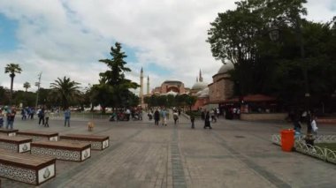 İSTANBUL, TURKEY - YAZ 2017: Aya Sophia Camii. İstanbul. Hindi. 4K 'da video, UHD