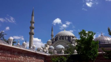 İstanbul 'daki Süleyman Camii. 4K 'da video, UHD