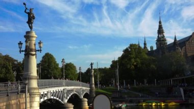 Nordiska Müzesi. Stockholm 'deki Etnografi Müzesi. İsveç. 4K 'da video, UHD