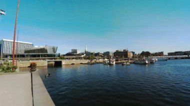 Stockholm Merkez İstasyonu. İsveç. 4K 'da video, UHD