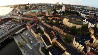 Stockholm. Eski kasaba. Mimarlık, eski evler, sokaklar ve mahalleler.