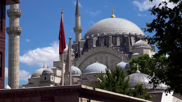 Moschea Suleymaniye Istanbul Turchia Video Uhd — Video Stock