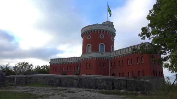 Крепость Кастеллет Стокгольме Швеция Видео Uhd — стоковое видео