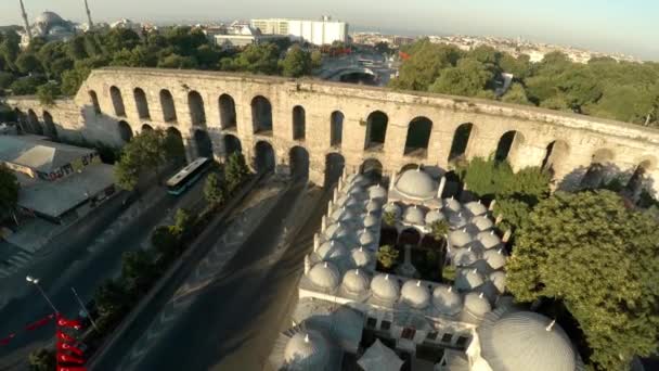 空中风景 伊斯坦布尔华伦特的渡槽Bozdojan Kemeri 罗马桥土耳其 Uhd视频 — 图库视频影像