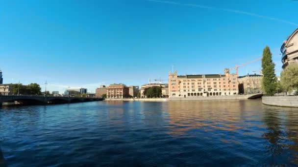 Stockholm Oude Stad Architectuur Oude Huizen Straten Wijken Zweden Video — Stockvideo