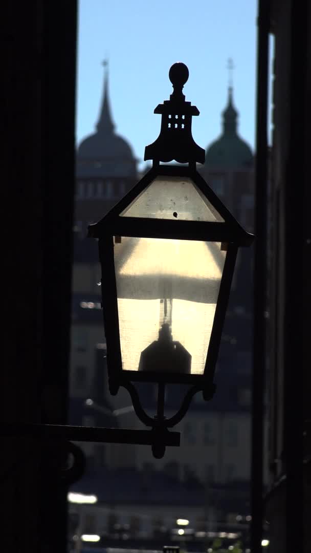 Régi Stockholmi Utcai Lámpa Svédország Videó Ban Uhd — Stock videók