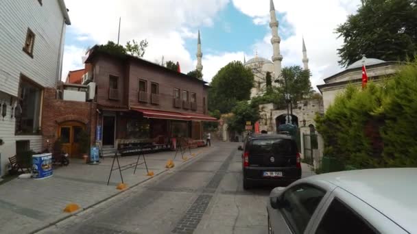 Stanbul Turkey Yaz 2017 Stanbul Merkezinde Eski Dar Bir Cadde — Stok video