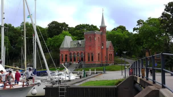 Iglesia Estocolmo Suecia Video Uhd — Vídeos de Stock