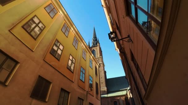 Iglesia Riddarholmen Estocolmo Suecia Video Uhd — Vídeos de Stock