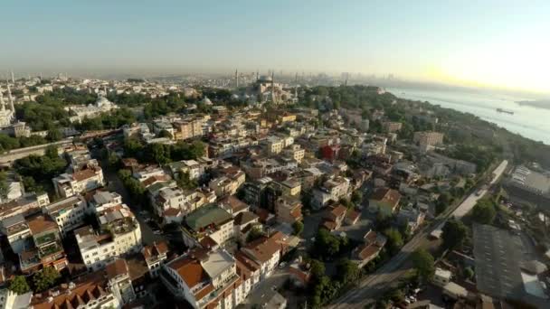Hava Görüntüsü Ayasofya Stanbul Aziz Sophie Katedrali Hindi Video Uhd — Stok video