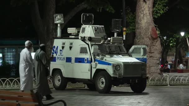 Istanbul Turkey Summer 2017 Αστυνομικό Αυτοκίνητο Θωρακισμένο Αυτοκίνητο Κωνσταντινούπολη Τουρκία — Αρχείο Βίντεο