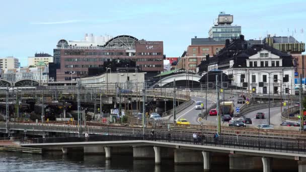 Estação Central Estocolmo Suécia Vídeo Uhd — Vídeo de Stock