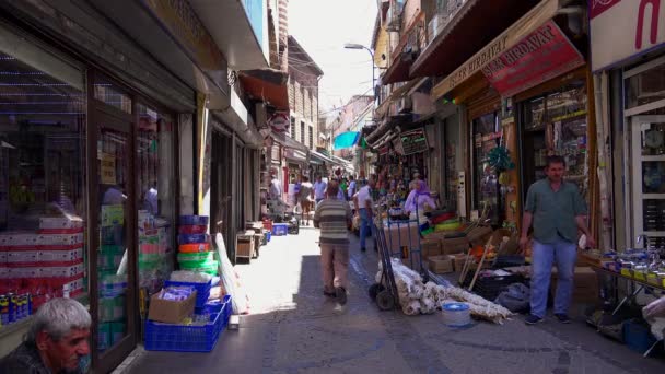イスタンブール トルコ 夏2017 イスタンブールの中心部の市場 トルコだ Uhdでのビデオ — ストック動画