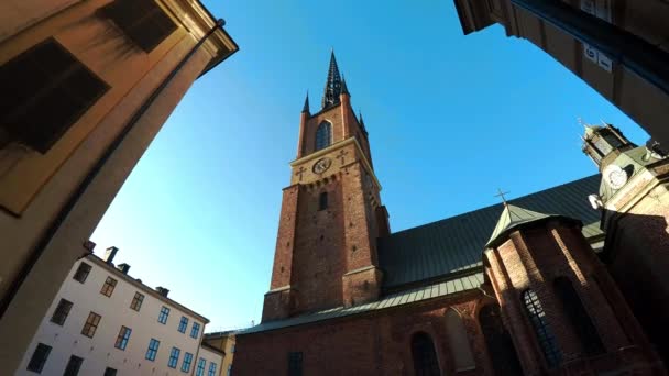 Iglesia Riddarholmen Estocolmo Suecia Video Uhd — Vídeos de Stock
