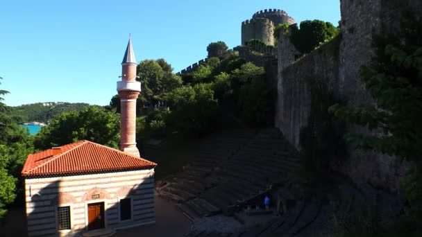 Istanbul Turquía Verano 2017 Fortaleza Rumeli Hisari Estambul Pavo Video — Vídeo de stock