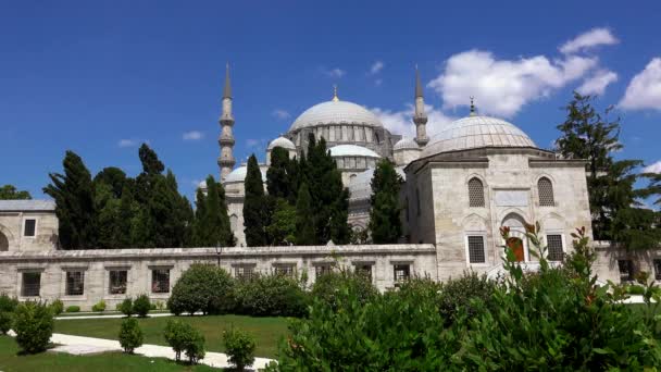 Mezquita Suleymaniye Estambul Turquía Video Uhd — Vídeos de Stock