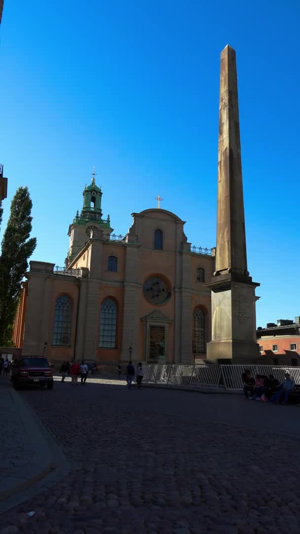 Kościół Sztokholmie Szwecja Film Rozdzielczości Uhd — Wideo stockowe
