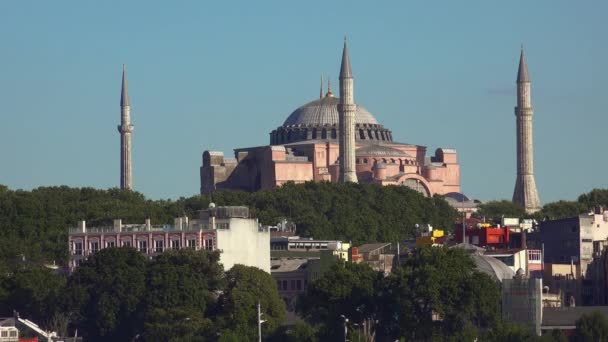 Istanbul Turkije Summer 2017 Aya Sophia Moskee Istanbul Turkije Video — Stockvideo
