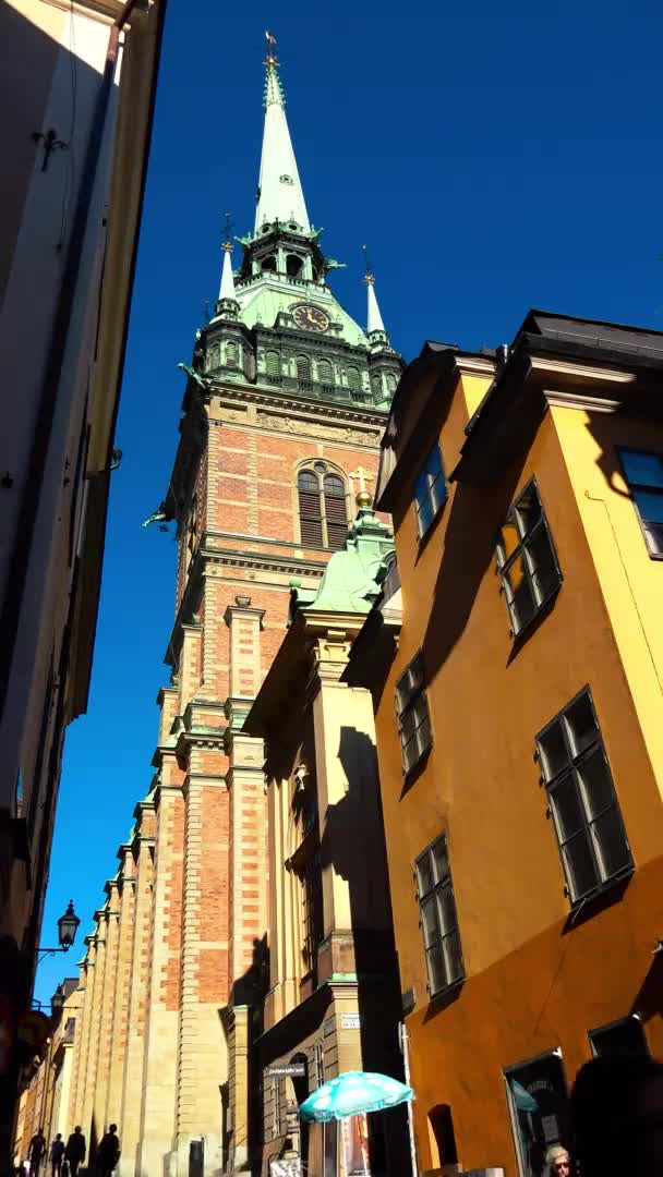 Kościół Sztokholmie Szwecja Film Rozdzielczości Uhd — Wideo stockowe
