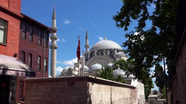 Mezquita Suleymaniye Estambul Turquía Video Uhd — Vídeos de Stock