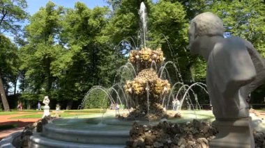 Yaz Bahçesi. Saint-Petersburg. 4k.