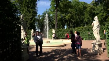 Yaz bahçesinde Pople yürüyüş