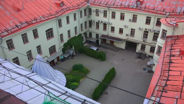 Petersburg. Utsikt från taket. Mariinskijteatern. 4k. — Stockvideo