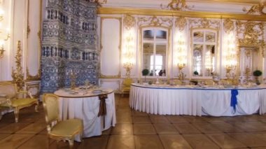 Muhteşem Odalar ve St Petersburg Catherine sarayın iç.