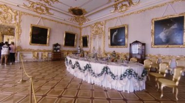 Muhteşem Odalar ve St Petersburg Catherine sarayın iç.