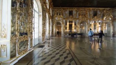 Muhteşem Odalar ve St Petersburg Catherine sarayın iç.