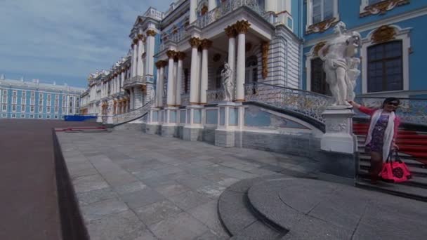 Palacio de Catalina. Pushkin. Catherine Park. Tsarskoye Selo. — Vídeo de stock