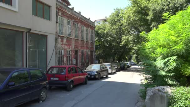 Старый двор в Варне, Болгария . — стоковое видео