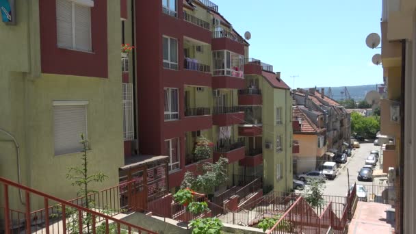 Vista sobre el nuevo desorden en Varna — Vídeo de stock